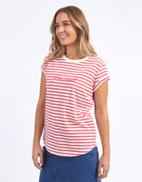 Signature Stripe Tee - Cayenne/White - Foxwood