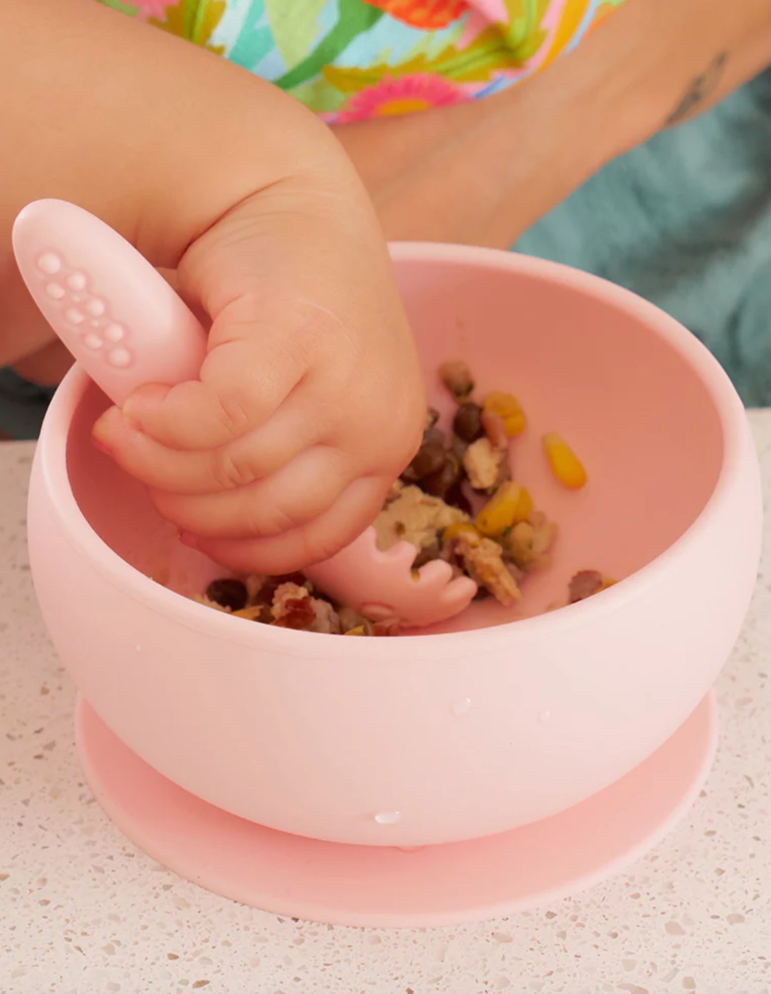 Silicone Suction Bowl - Blush Pink - Annabel Trends