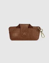 Skittle Sunglasses Case - Croc Cognac - Louenhide