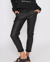 Riley Wet Look Jogger - Black