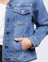 Angie Denim Jacket - Blue - Elm Lifestyle - FUDGE Gifts Home Lifestyle