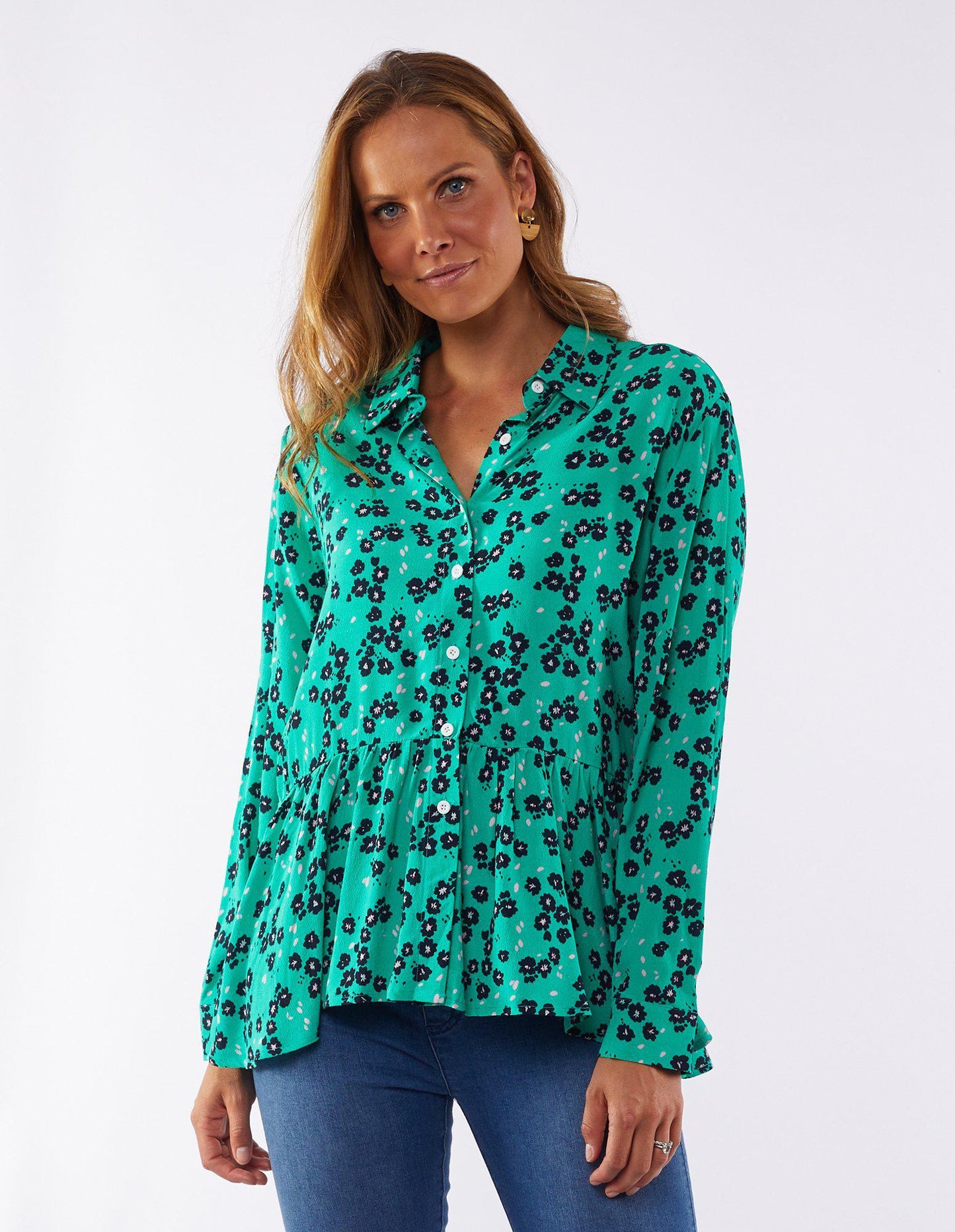 Eloise Floral Shirt - Green Floral – FUDGE Gifts Home Lifestyle