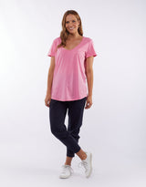 Fundamental Vee Tee - Bubblegum Pink - Elm Lifestyle - FUDGE Gifts Home Lifestyle