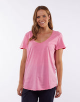 Fundamental Vee Tee - Bubblegum Pink - Elm Lifestyle - FUDGE Gifts Home Lifestyle