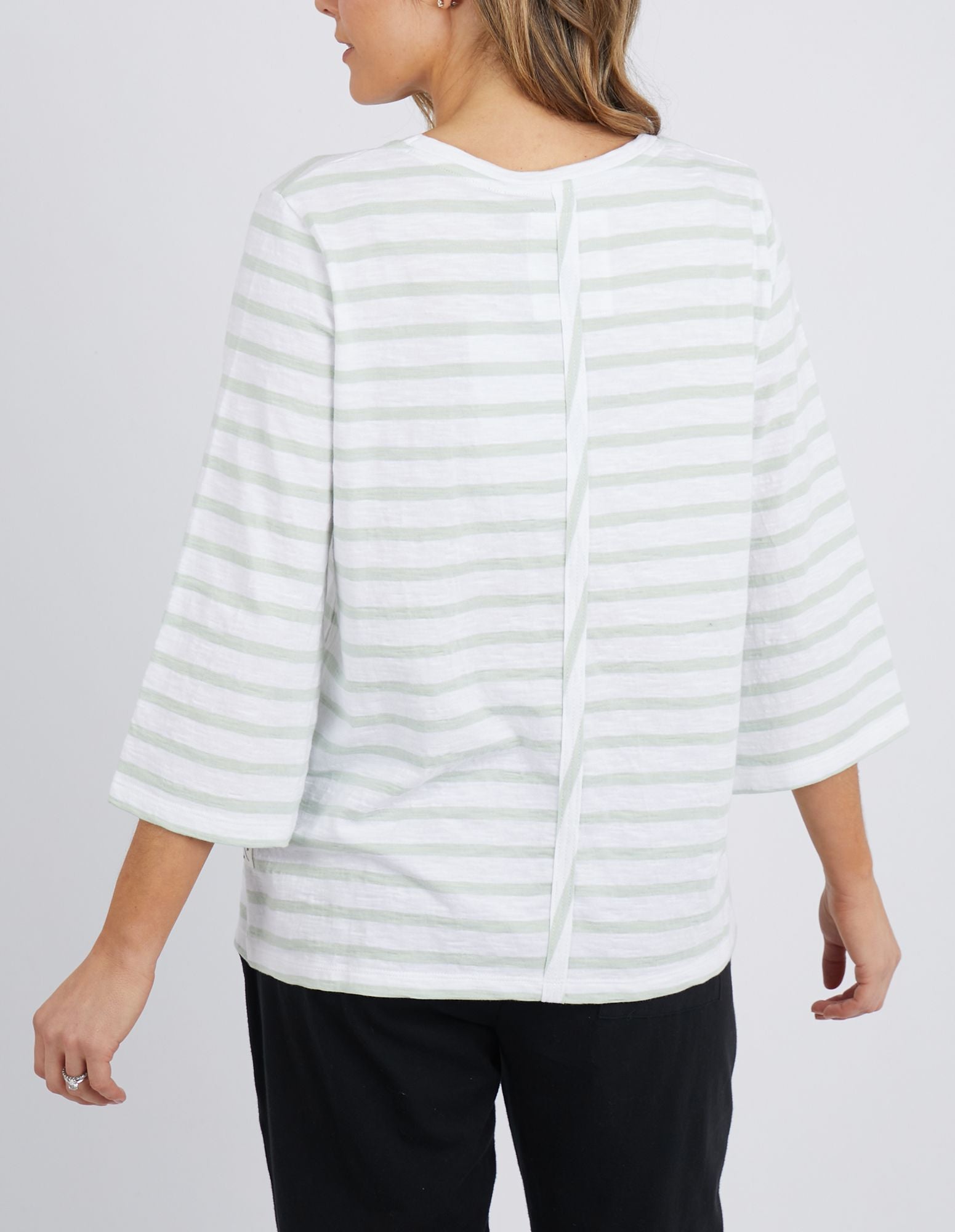 Amelia 3/4 Sleeve Top - Surf Spray/White Stripe - Elm Lifestyle – FUDGE  Gifts Home Lifestyle