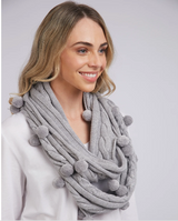 Bobble Loop Scarf - Grey Marle - Elm Lifestyle - FUDGE Gifts Home Lifestyle