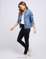 Angie Denim Jacket - Blue - Elm Lifestyle - FUDGE Gifts Home Lifestyle