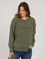 Washed Simplified Crew - Khaki - Foxwood - FUDGE Gifts Home Lifestyle