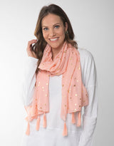 Metallic Blossom Scarf - Pink - Elm Lifestyle - FUDGE Gifts Home Lifestyle